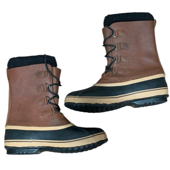 Sorel Caribou NWOT Brown and Black Rain & Snow Boots Waterproof Insulated - Picture 7 of 10